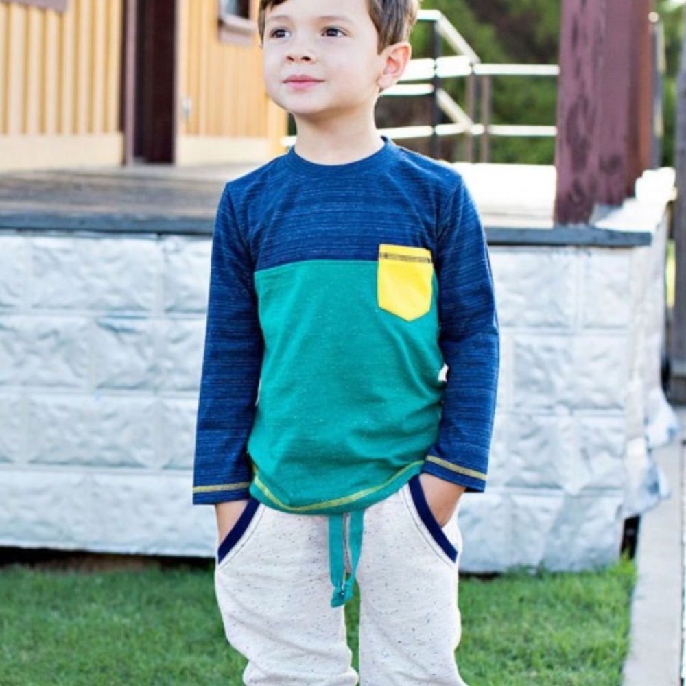 NWT Rugged Butts 3-6 month color block tee